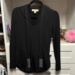 MICHAEL Michael Kors Black Long Sleeve Blouse